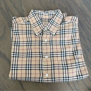 Men’s Burberry Nova Check Plaid Long Sleeve Button Up Casual Shirt